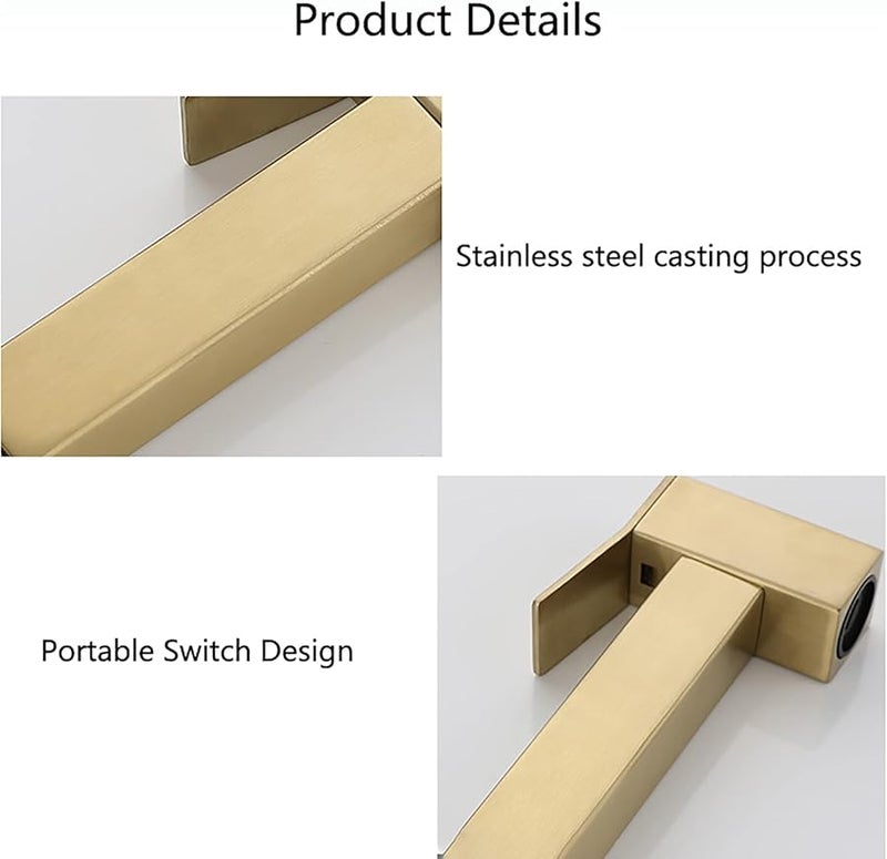 Brushed Gold Handheld Bidet Sprayer Toilet Kit Cold Water Wall Mount Feminine Hygiene - Image 5