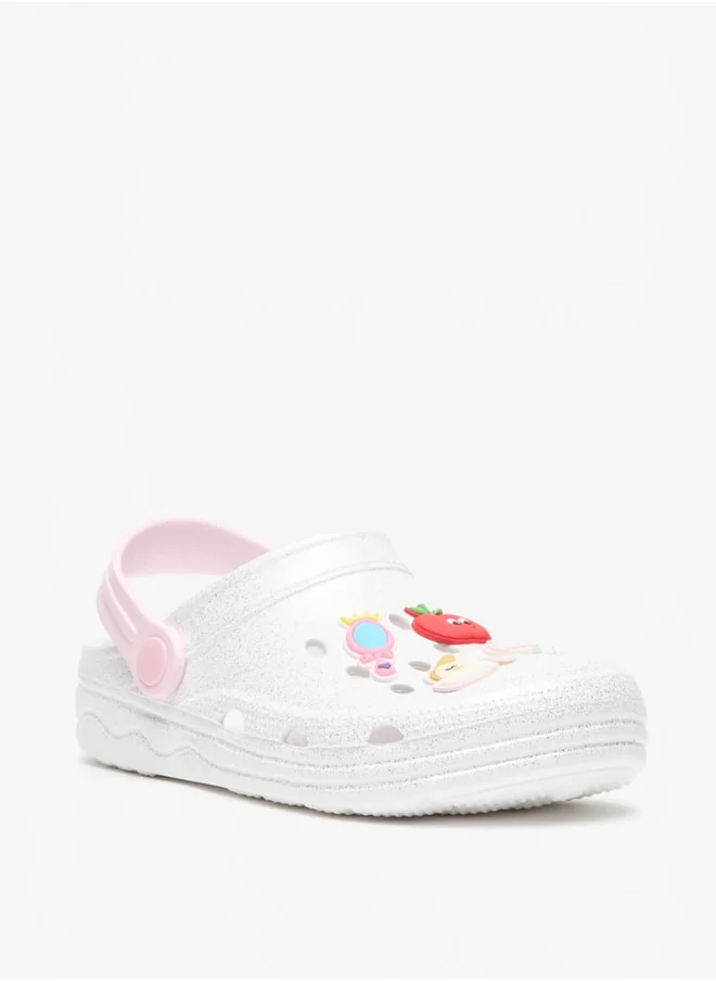 ديزني Girls Applique Detail Clogs with Backstrap