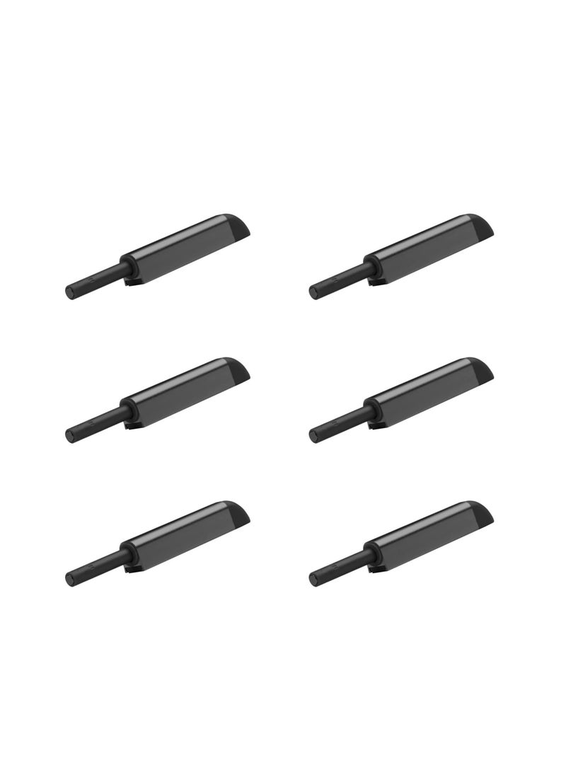 Zikra Magnetic Touch Latch, Magnetic Door Catch Push to Open Latch Adjustable Magnetic Cabinet Closures Release Catches Damper for Cupboard Wardrobe (6Pcs Black) - Image 1