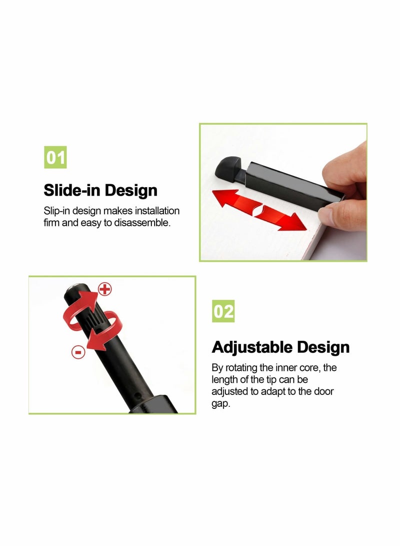 Zikra Magnetic Touch Latch, Magnetic Door Catch Push to Open Latch Adjustable Magnetic Cabinet Closures Release Catches Damper for Cupboard Wardrobe (6Pcs Black) - Image 4