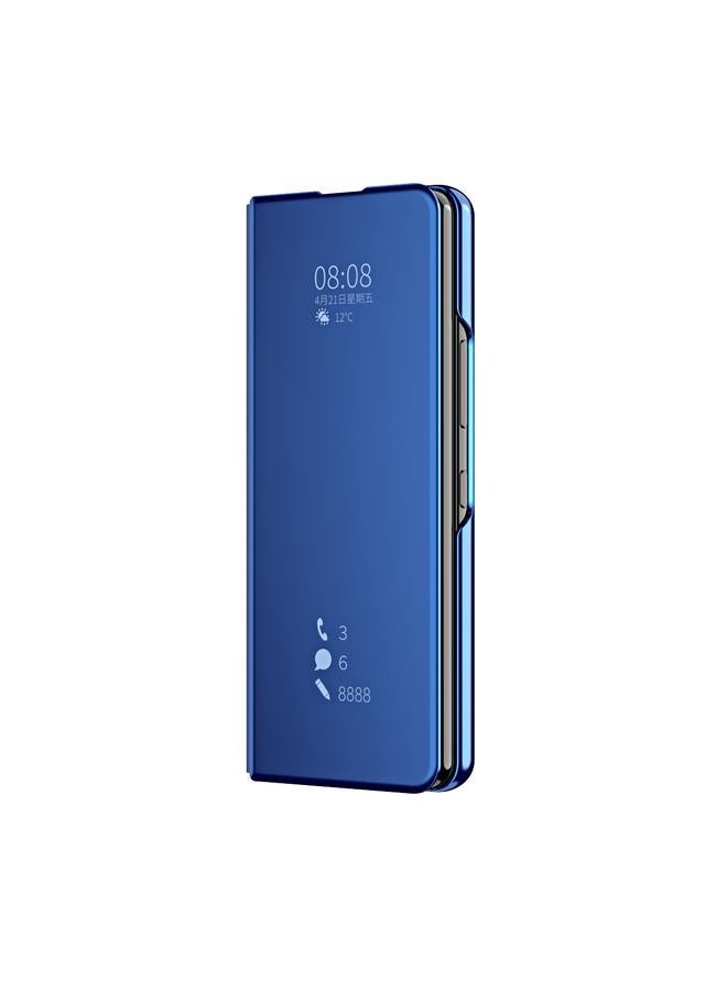 اس-توب جراب لهاتف Samsung Galaxy Z Fold4، جراب هاتف مزدوج الطلاء الكهربائي، مرآة قلابة، مقاوم للصدمات - Image 2