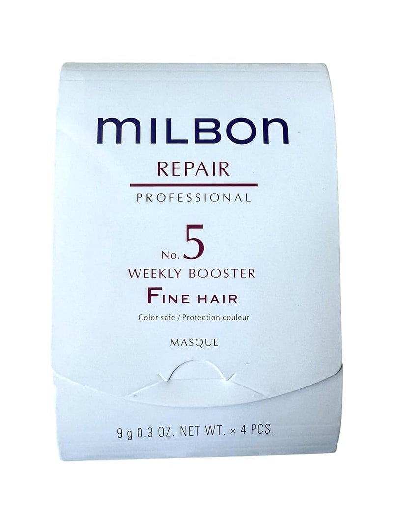 Milbon Repair No. 5 weekly booster for Fine Hair Masque 4 x 0.3 Fl. Oz. - Image 1
