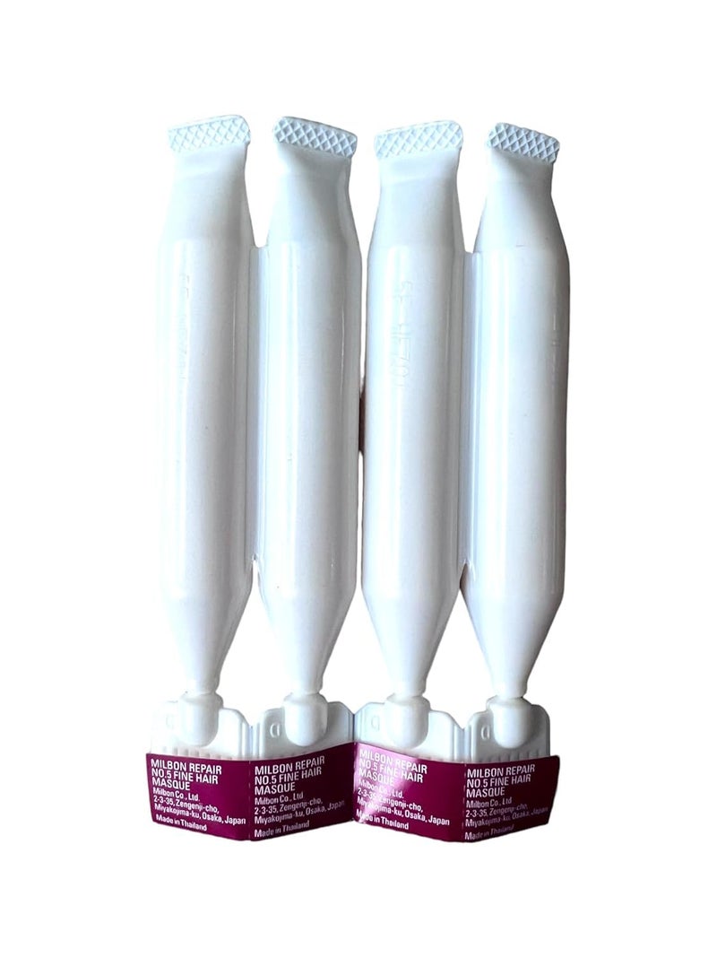 Milbon Repair No. 5 weekly booster for Fine Hair Masque 4 x 0.3 Fl. Oz. - Image 3