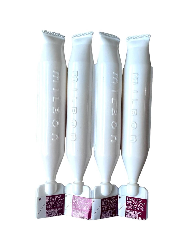 Milbon Repair No. 5 weekly booster for Fine Hair Masque 4 x 0.3 Fl. Oz. - Image 2