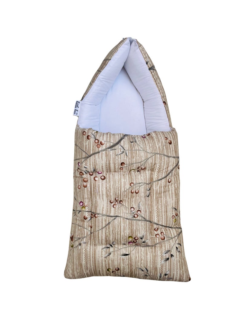 Little Bee 3 in 1 Babys Cotton Bed Cum Carry Bed Printed Baby Sleeping BagBaby BedInfant Portable for Unisex Easily Portable Light Weight to Carry for New Born 04 Months - Image 1