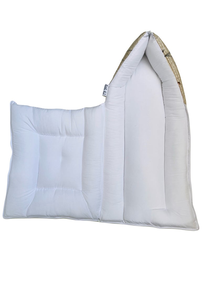 Little Bee 3 in 1 Babys Cotton Bed Cum Carry Bed Printed Baby Sleeping BagBaby BedInfant Portable for Unisex Easily Portable Light Weight to Carry for New Born 04 Months - Image 2