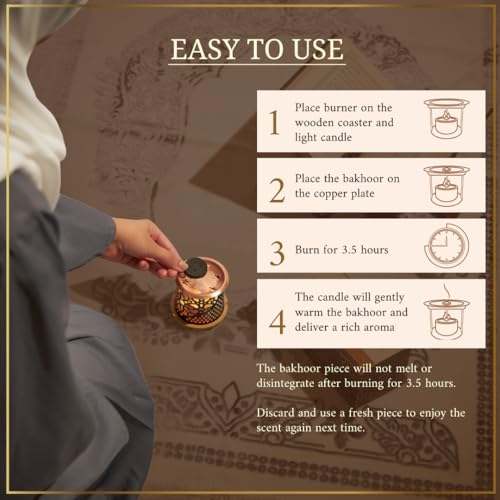 DUKHNI Maamoul Bakhoor Variety Box & Burner by Dukhni | Discovery Kit, Gift Set, Diwali Décor & Festive Gift | Authentic Assorted Oud Incense | 10 pcs Bakhoor | Ideal Diwali Gift for Family - Image 5