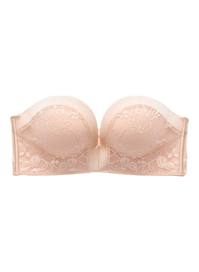 NIBEMINENT Anti Slip Strapless Bra Beige - Image 1