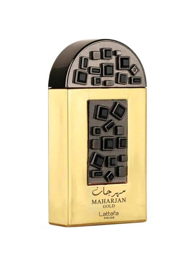 Lattafa PRIDE Maharjan Gold Eau De Parfum - 100ml | Unisex Fragrance with Amber, Floral & Spicy Notes - Image 2