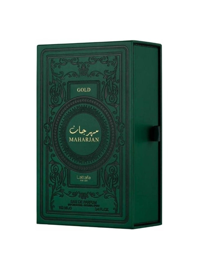 Lattafa PRIDE Maharjan Gold Eau De Parfum - 100ml | Unisex Fragrance with Amber, Floral & Spicy Notes - Image 3