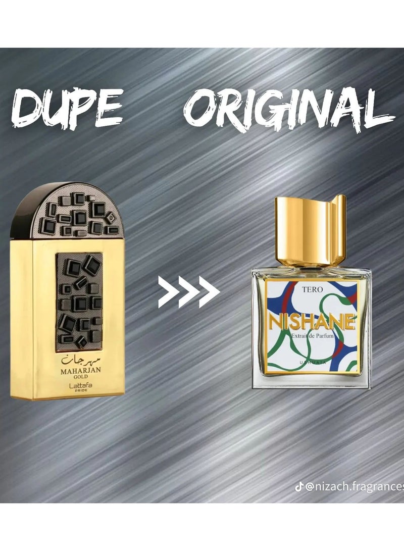 Lattafa PRIDE Maharjan Gold Eau De Parfum - 100ml | Unisex Fragrance with Amber, Floral & Spicy Notes - Image 5