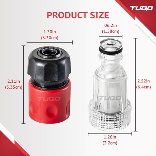 TUQO Universal 3/4" Inlet Water Filter Set | Heavy-Duty Pressure Washer Connector with Quick Coupler | Suitable for TUQO, Bosch, Karcher, JPT, Starq & More | Durable, Leak-Proof | WF60/SPA22 - Image 2