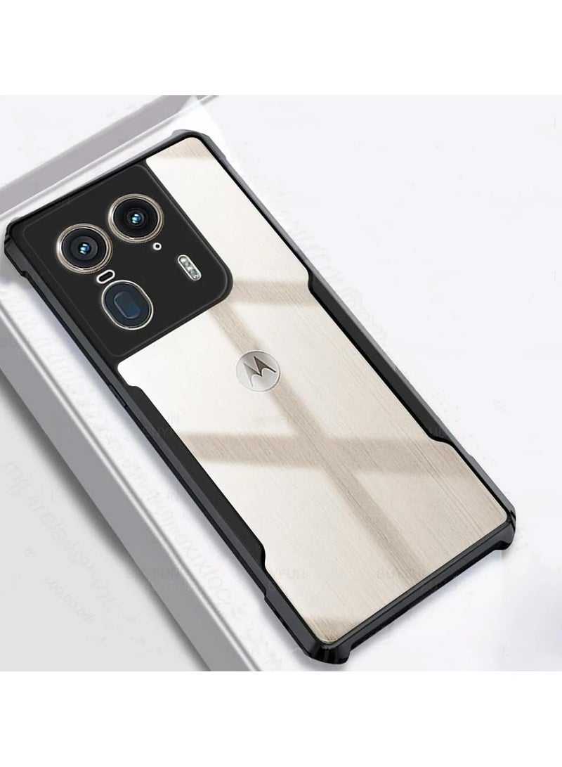 general Case Compatible with Motorola Edge 50 Ultra [Droproof] [Sweat-Proof] [Fingerprint-Proof] Shockproof TPU+PC Clear Protective Phone Case Fits Moto Edge 50 Ultra - Image 1