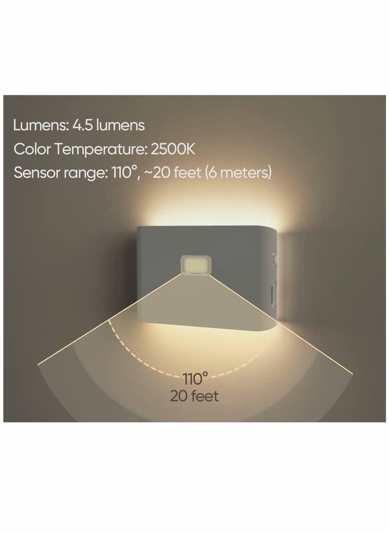 Captaintech Night Lights, Rechargeable with Motion Sensors, Warm and Soft White Step Lights for Bathroom Hallway Bedroom Kids Room Kitchen Stairway (2 Pack)  - Image 2