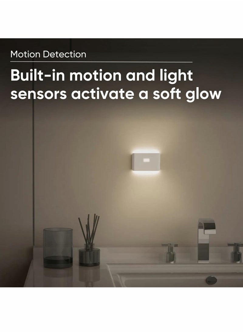 Captaintech Night Lights, Rechargeable with Motion Sensors, Warm and Soft White Step Lights for Bathroom Hallway Bedroom Kids Room Kitchen Stairway (2 Pack)  - Image 3