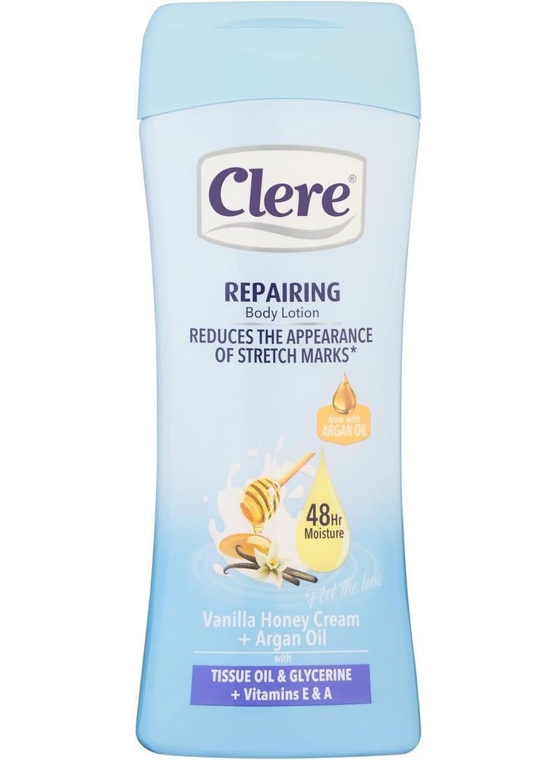 Clere Repairing Body Lotion with Vanilla Honey Cream & Argan Oil
