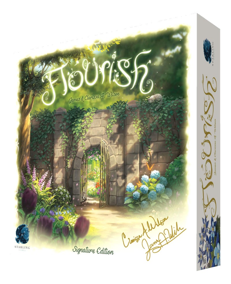 STARLING GAMES Flourish Signature Edition Board Game Beautiful Card Drafting Garden Building Board Game 17 Players Solo Cooperative Competitive Models Includes Friends Follies 3D Expansions - Image 2