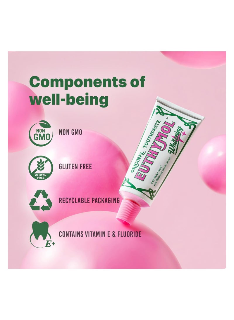 Euthymol Whitening Toothpaste,Stain Removal in 2 Weeks, Long-Lasting Freshness for Sensitive Gum and Teeth. Bad Breath, Cavity Prevention,4X75ml,Pack of 4  - Image 5