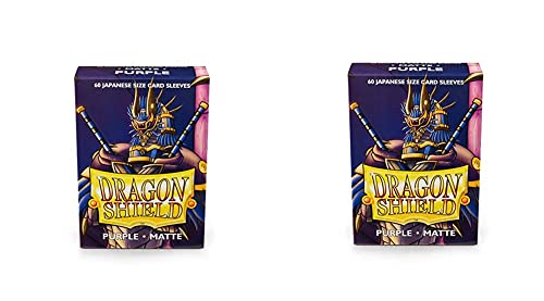 dragon shield 2 Packs Dragon Shield Matte Mini Japanese Purple 60 ct Card Sleeves Value Bundle - Image 1