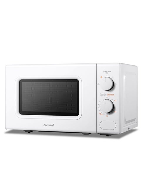 Microwave Oven 20L 700W Manual Control with 5 Power Levels, Pull Open Door, 35 min Timer, Easy to Use, Quick Defrost - CMWO720SBK - White