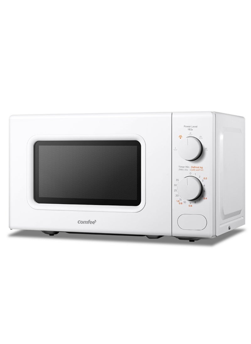 Comfee' - Microwave Oven 20L 700W Manual Control with 5 Power Levels, Pull Open Door, 35 min Timer, Easy to Use, Quick Defrost - CMWO720SBK - White - Image 1