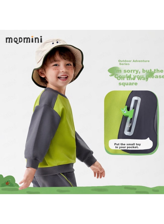 Mqdmini Children'S Clothing, Boys' Sweatshirt, Long-Sleeve Top, Stylish And Cool Outfit For Young Kids, Mountain-Style Sweatshirt - Image 2