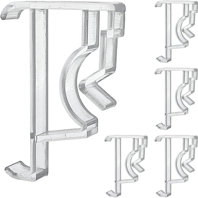 Cutelec Valance Clips 2inch 5pcs Clear Plastic Hidden Retainer Holder for Window Blind ValanceHorizontal Faux  Wood Blinds Cover Hold Clip