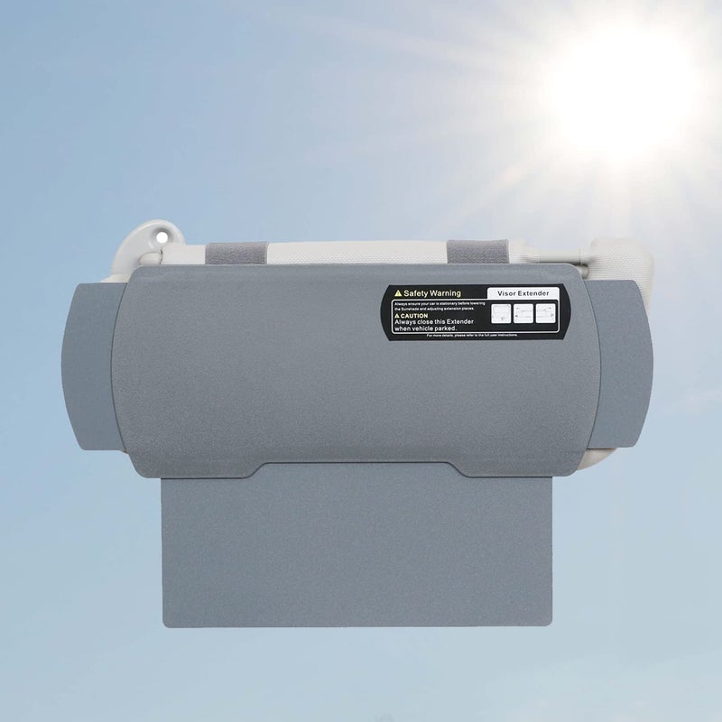 WANPOOL Car Visor Sunshade Extender, Window Shade, Anti-Glare Sun Blocker for Driver or Front Seat Passenger,1 Piece (Gray) - Image 5