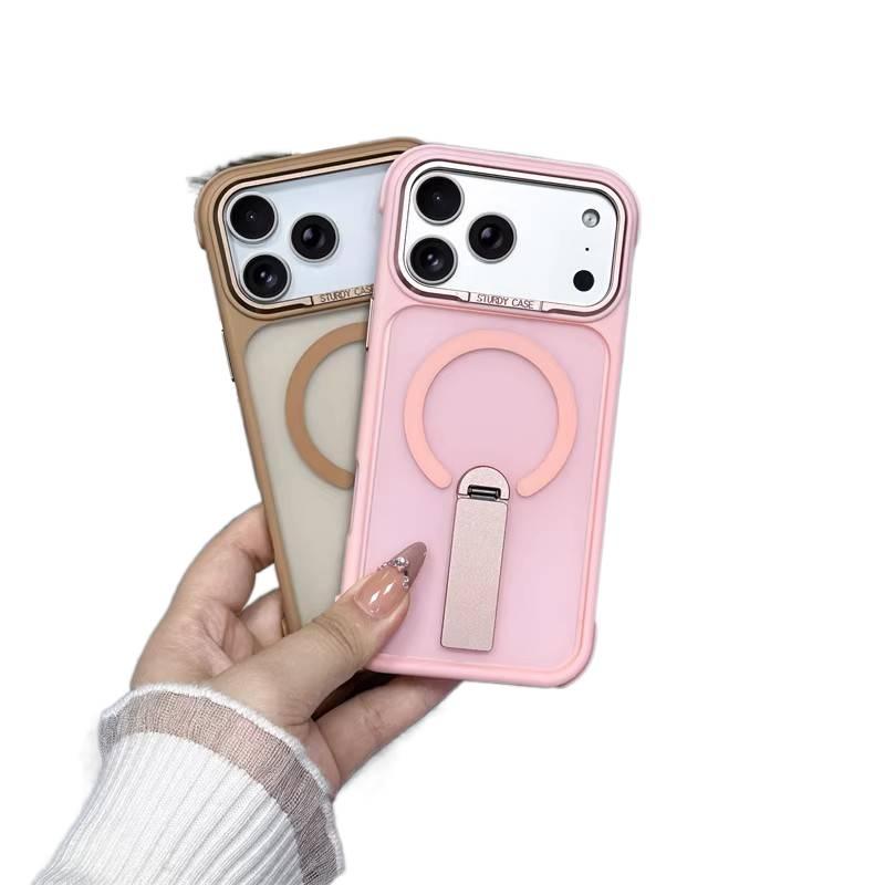 Acrylic MagSafe Case for iPhone 15 / 15 Plus / 15 Pro / 15 Pro Max with Drop Protection and Kickstand plus Shockproof plus Strong Magnetic plus Scratch Resistant in Gold - Veloris - Image 5