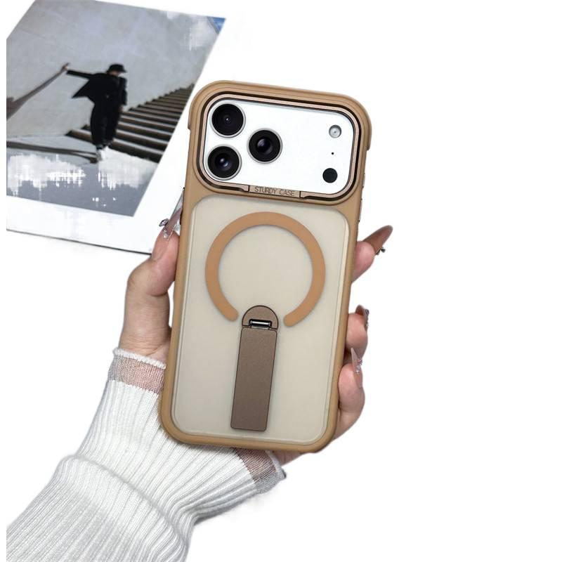 Acrylic MagSafe Case for iPhone 15 / 15 Plus / 15 Pro / 15 Pro Max with Drop Protection and Kickstand plus Shockproof plus Strong Magnetic plus Scratch Resistant in Gold - Veloris - Image 1
