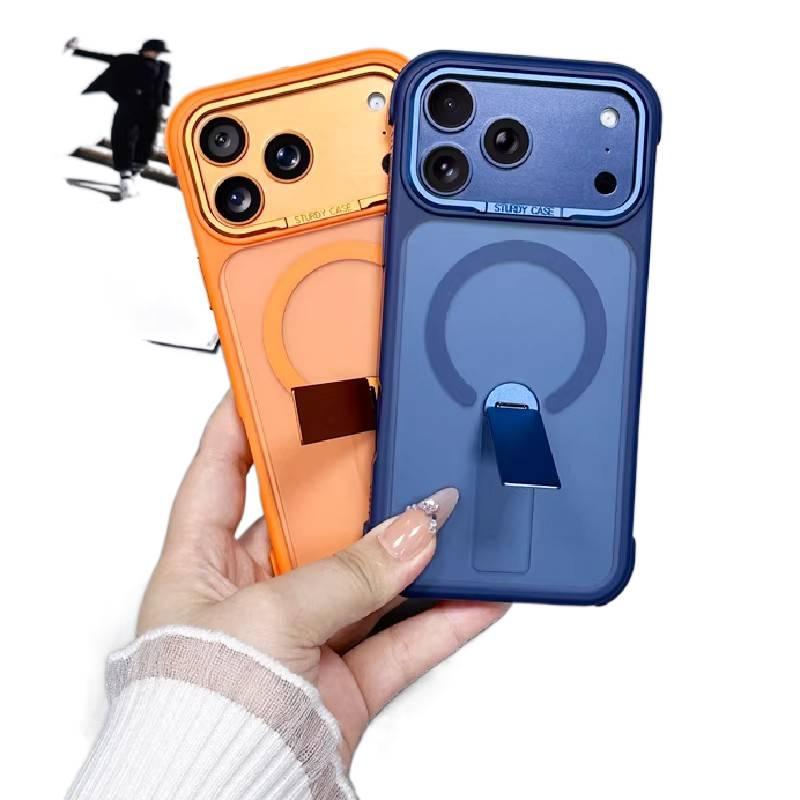 Acrylic MagSafe Case for iPhone 15 / 15 Plus / 15 Pro / 15 Pro Max with Drop Protection and Kickstand plus Shockproof plus Strong Magnetic plus Scratch Resistant in Gold - Veloris - Image 2