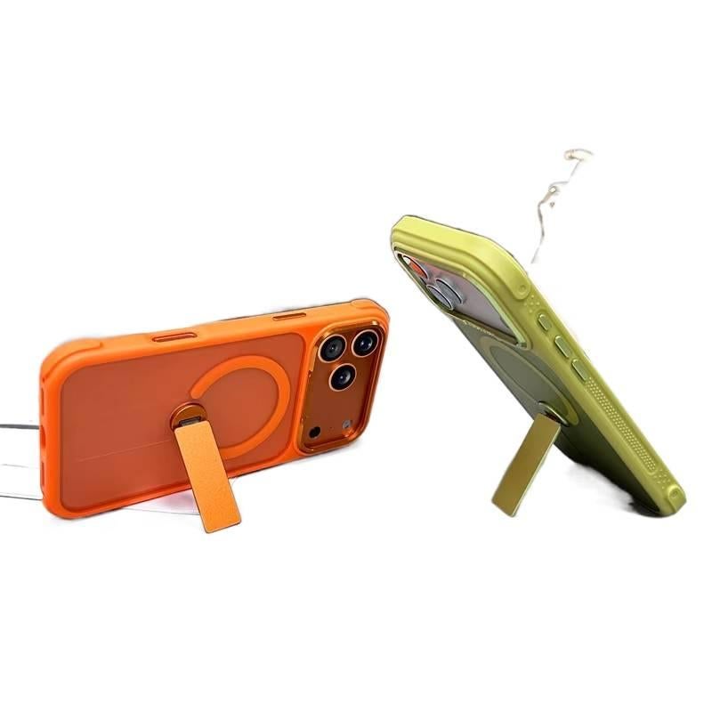 Acrylic MagSafe Case for iPhone 15 / 15 Plus / 15 Pro / 15 Pro Max with Drop Protection and Kickstand plus Shockproof plus Strong Magnetic plus Scratch Resistant in Gold - Veloris - Image 4