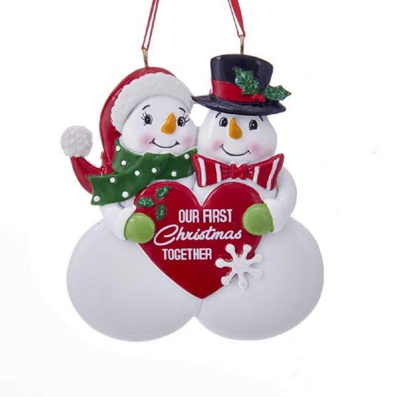 Kurt Adler 'OUR FIRST XMAS TOGETHER' ORNAMENT  Resin  3.75 inches