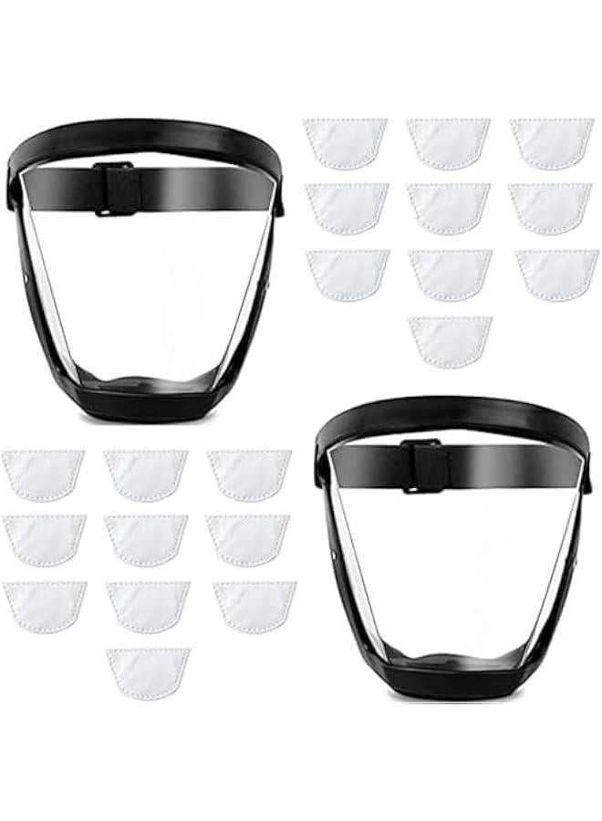 Arabest Face Shield for Weed Whacking,Anti-fog Protective Full Face Mask,Full Face Shield for Grinding and Cutting,Plastic Face Mask  - Image 1