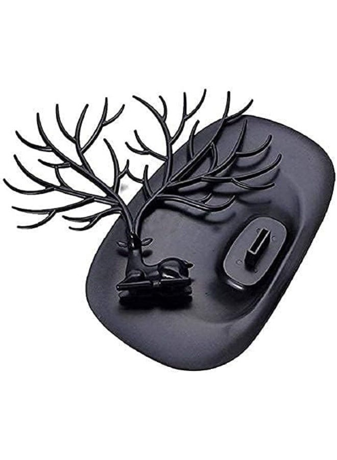 Jewelry Holder - Deer Tree Shaped Jewelry Display Rack, Deer Tree Shaped Jewelry Organizer for Earrings, Necklaces, Bracelets, Lipsticks, Watches and Keys (2Pcs) - Image 3