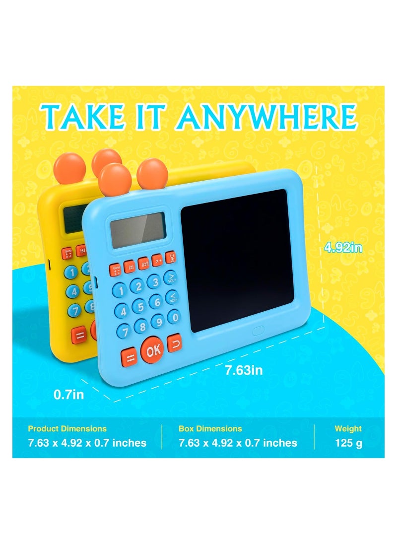 SYOSI - Math Games Calculator, Math Educational Learning Electronic Toys, with Sketch Pad, Gifts for Kids Ages 6-13, Addition, Subtraction, Multiplication, Division, Number Comparison & Logic, Blue - Image 1