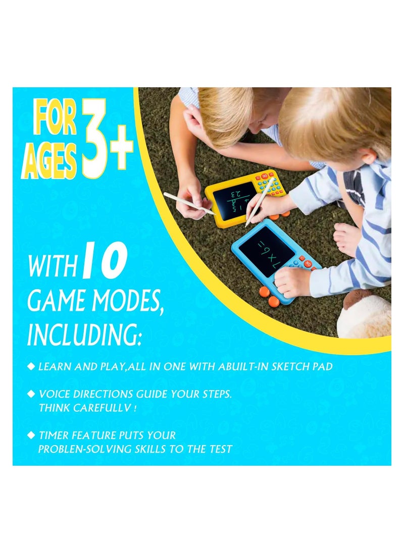 SYOSI - Math Games Calculator, Math Educational Learning Electronic Toys, with Sketch Pad, Gifts for Kids Ages 6-13, Addition, Subtraction, Multiplication, Division, Number Comparison & Logic, Blue - Image 1