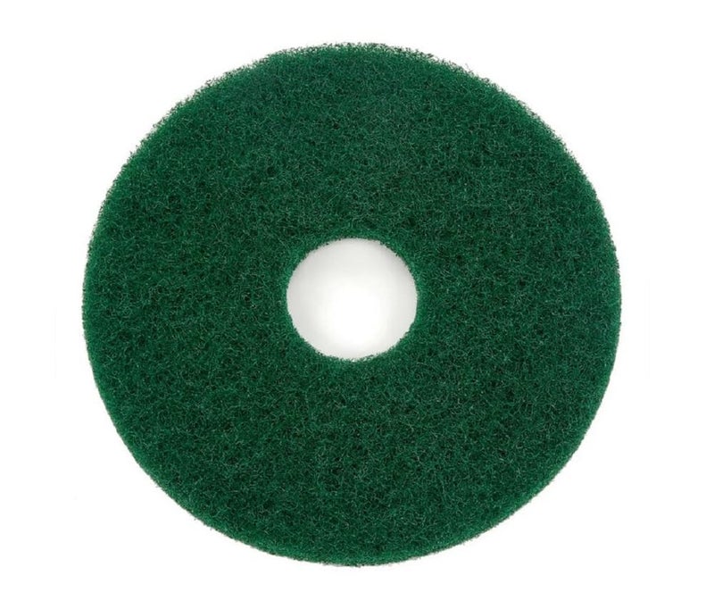 Oreck Commercial 437.056 Cleaning Orbiter Pad, 12" Diameter, For 550MC Orbiter Floor Machine, Green - Image 1