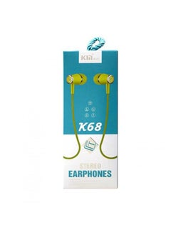 KIN Ear Earphones Earbuds Headset with Macaron Earphone Organizer Box Case for iPhone,for Samsung ,for Mp3 iPod Pc Music (Green) K68 