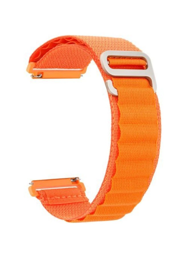 Generic - Elegant Essentials Alpine Loop 22mm Compatible With Oraimo Tempo W 3 OSW22N- Smart WatchSport , Durable Sport Nylon Strap With Titanium G Hook Orange - Image 1