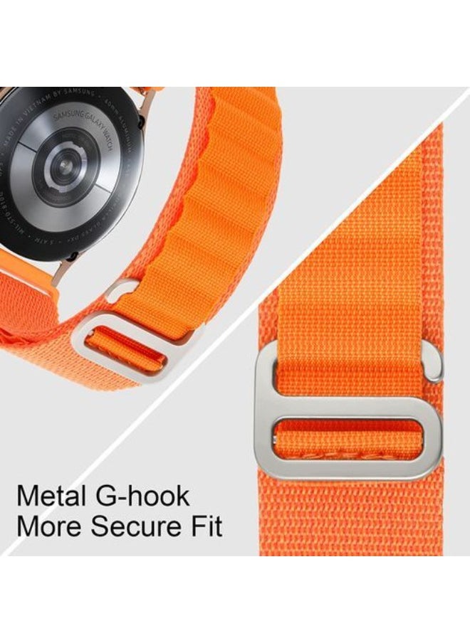 Generic - Elegant Essentials Alpine Loop 22mm Compatible With Oraimo Tempo W 3 OSW22N- Smart WatchSport , Durable Sport Nylon Strap With Titanium G Hook Orange - Image 1