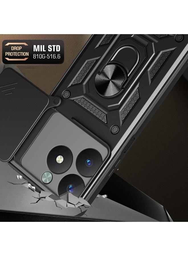 اس-توب جراب لهاتف Realme C61 / C63 بتصميم غطاء كاميرا منزلق من مادة TPU الهجينة لهاتف الكمبيوتر الشخصي - Image 5