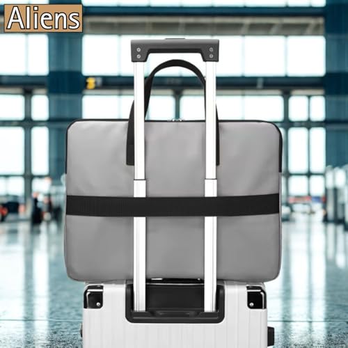 Aliens 13.3" Premium Vegan Leather Laptop Sleeve/Case Cover Bag, Padded Laptop Compartment Office Handbag for MacBook air/pro, Dell, Lenovo, Acer, Asus, Notebook, Tablet, ipad-Grey - Image 4