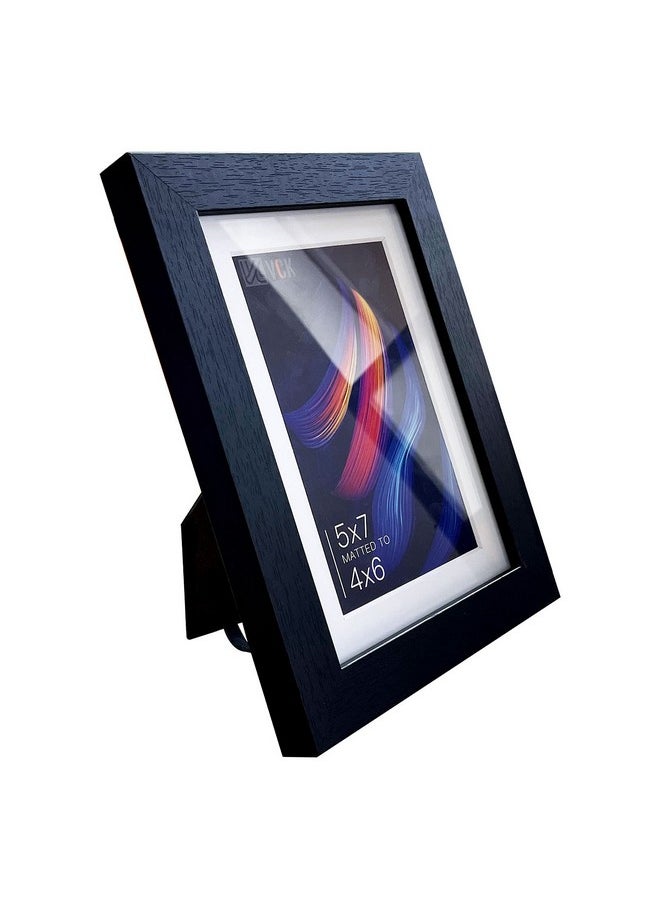 VCK 5x7 Picture Frame Black Set of 5, Textured Exclusive Wooden Photo Frames with HD Glass | Matted to 4x6 or 5x7 without Mat - pzsku/Z2EF8B2F7ABCA48C38B7BZ/45/_/1740118389/9135ac37-97d7-4609-a1fb-f327303375d1