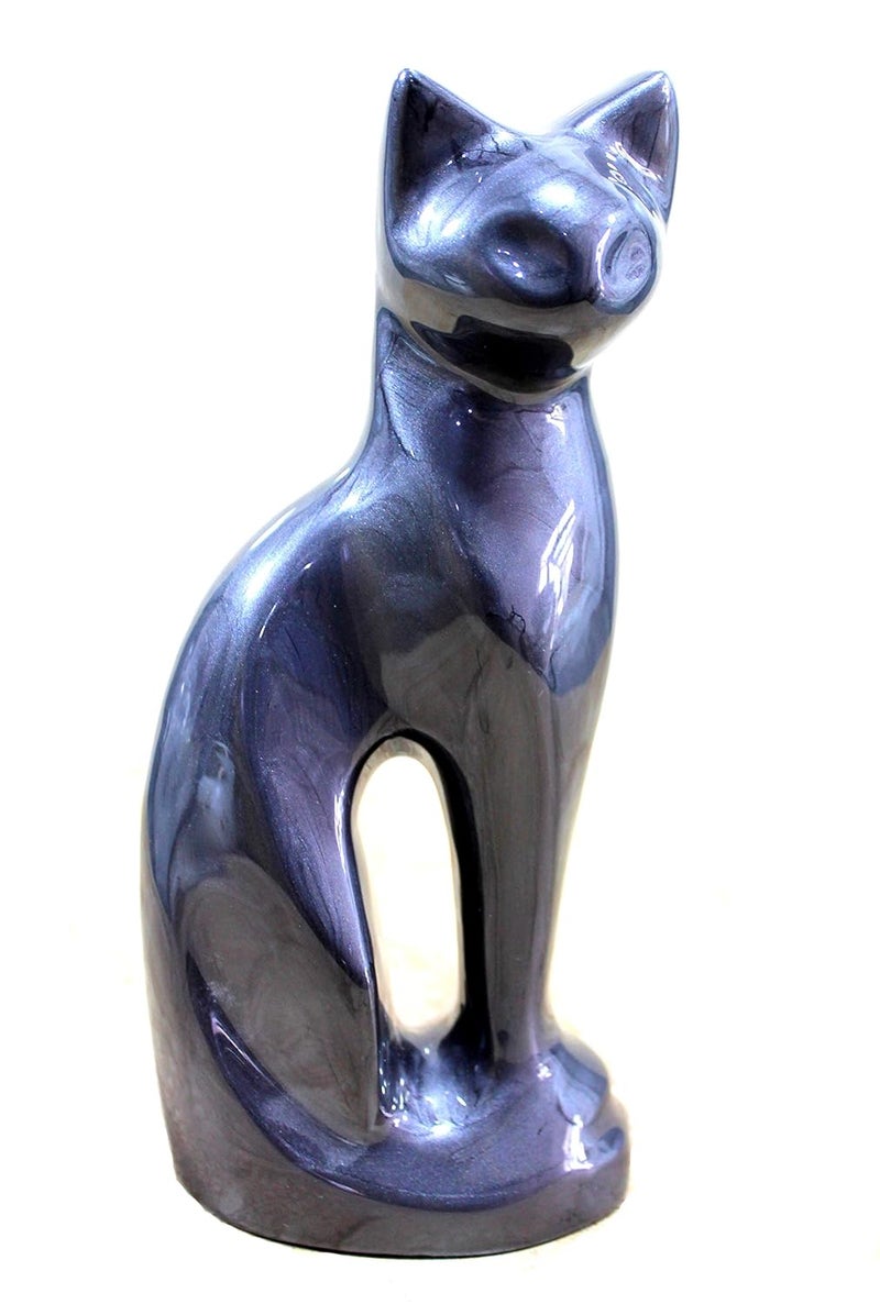 eSplanade Cat Kitten Shape Cremation urn Memorial Funeral Burial FullSize urn for Ashes Size 9 inches - Image 1