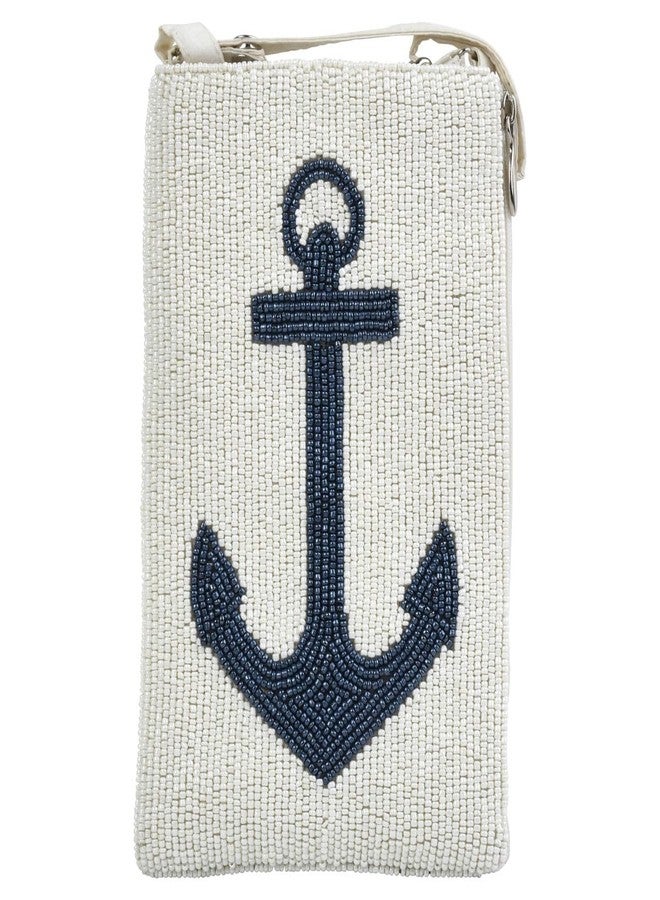 Bamboo Trading White & Blue Anchor Club Bag, 7.5-Inch