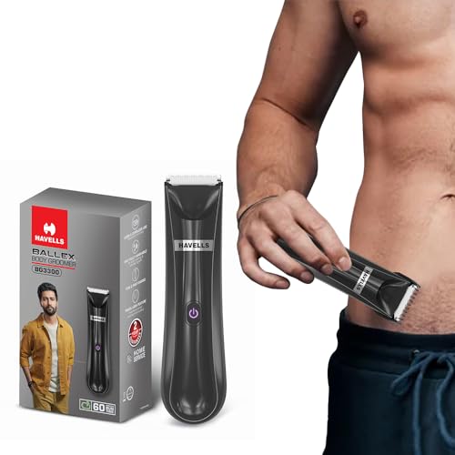 Havells Ballex Body Groomer| Full Body Trimmer For Men|Beard, Body, Balls, Pubic Hair, Private Parts|IPX7 Waterproof|No Nicks & Cuts|1 Hour Non Stop Runtime|USB Type C Fast Charge| Travel Lock| BG3300 - Image 1