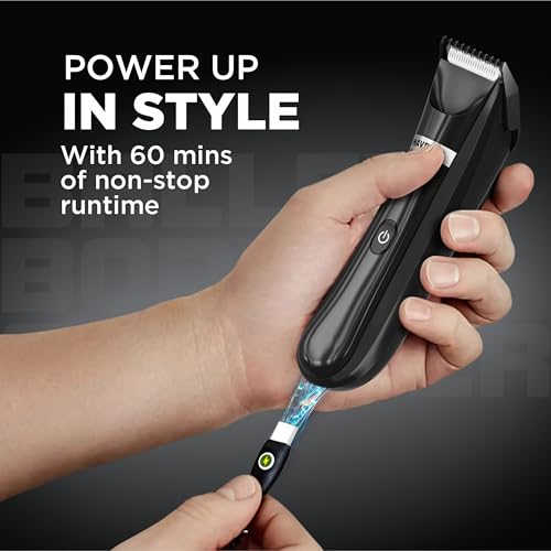 Havells Ballex Body Groomer| Full Body Trimmer For Men|Beard, Body, Balls, Pubic Hair, Private Parts|IPX7 Waterproof|No Nicks & Cuts|1 Hour Non Stop Runtime|USB Type C Fast Charge| Travel Lock| BG3300 - Image 5