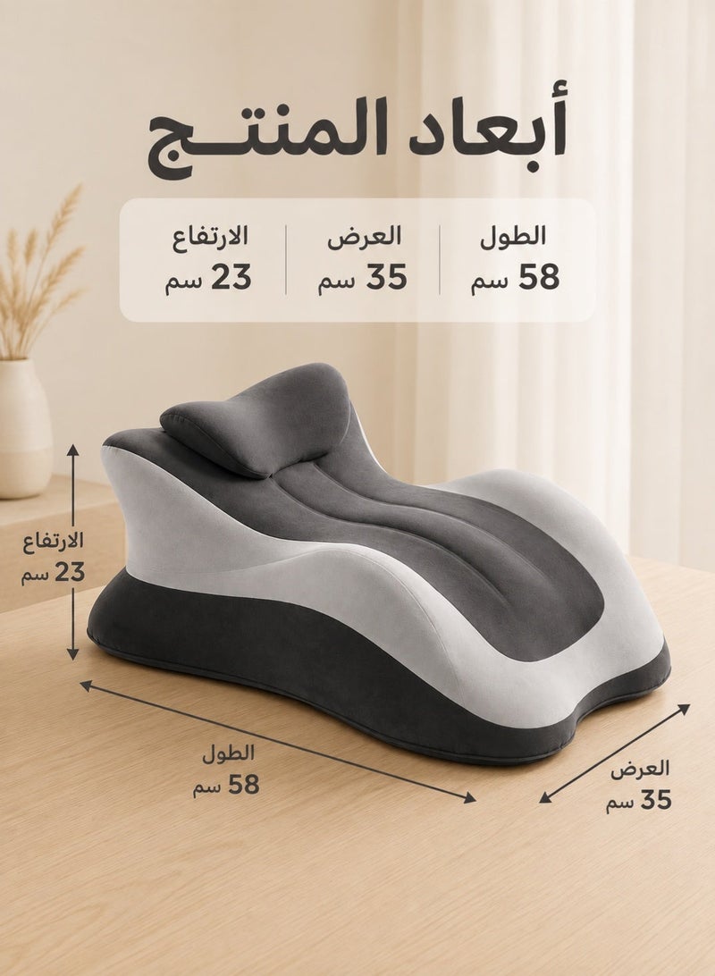 سكت شيكترو وسادة سرير متعددة الوظائف لدعم وضعية الاستلقاء على البطن والظهر، وسادة استراحة سرير من إسفنج الذاكرة مع مسند رأس قابل للإزالة، وسادة دعم مريحة للاستخدام المنزلي - Image 3