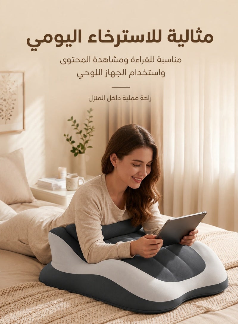 سكت شيكترو وسادة سرير متعددة الوظائف لدعم وضعية الاستلقاء على البطن والظهر، وسادة استراحة سرير من إسفنج الذاكرة مع مسند رأس قابل للإزالة، وسادة دعم مريحة للاستخدام المنزلي - Image 5
